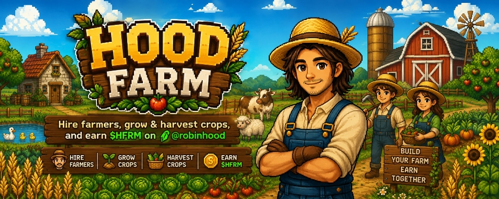 HoodFarm - Retro 16-Bit Farming on Robinhood Chain